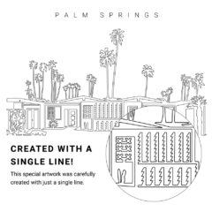 Palm Springs Vector Art - Single Line Art Detail