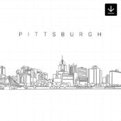Pittsburgh City Art SVG - Download