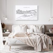 Porto Canvas Art Print - Bed Room