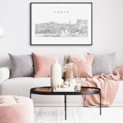 Porto Skyline Art Print for Living Room