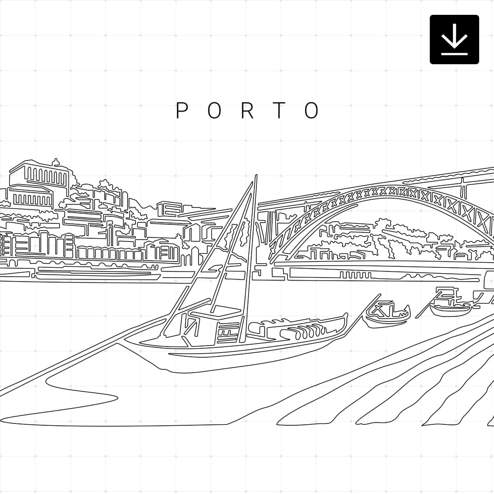 Porto Skyline SVG Download
