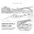 Porto Vector Art - Single Line Art Detail
