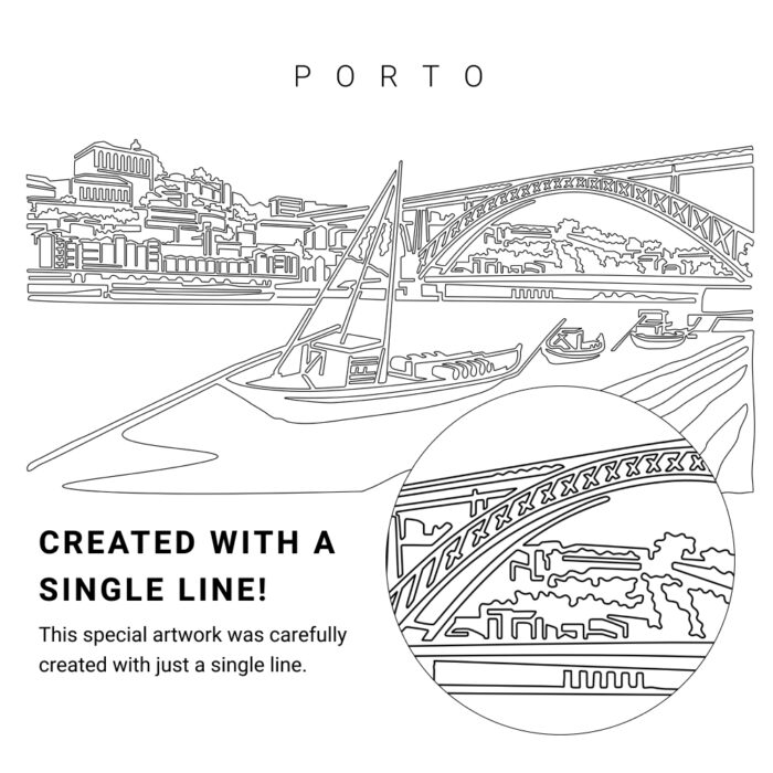 Porto Vector Art - Single Line Art Detail