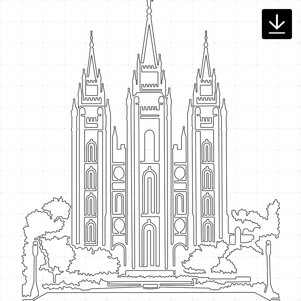 Salt Lake Temple SVG - Download - Portrait