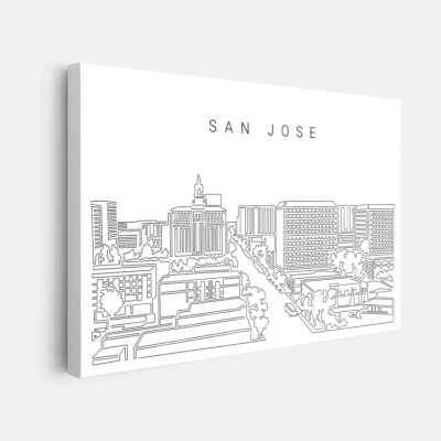 San Jose Skyline Canvas Art Print