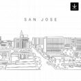 San Jose Skyline SVG - Download