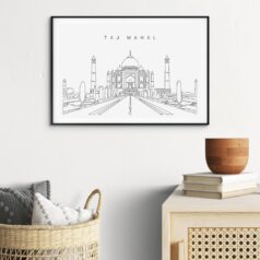 Taj Mahal Art Print for TV Room