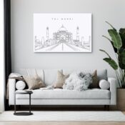 Taj Mahal Canvas Wall Art - Living Room