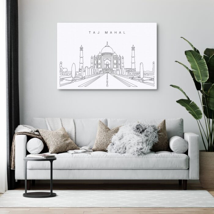 Taj Mahal Canvas Wall Art - Living Room