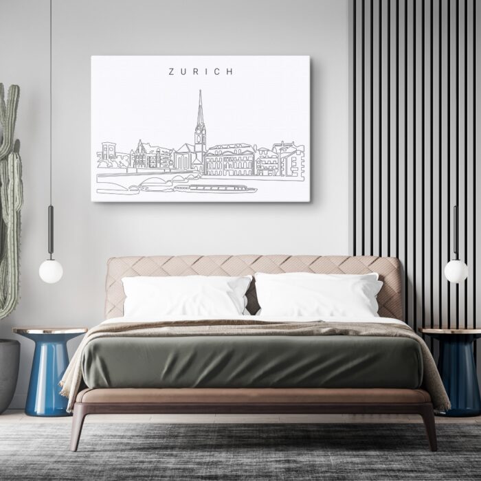Zurich Canvas Art Print - Bed Room