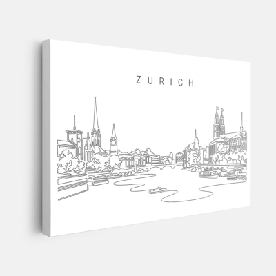 Zurich Skyline Canvas Art Print