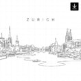 Zurich Skyline SVG - Download