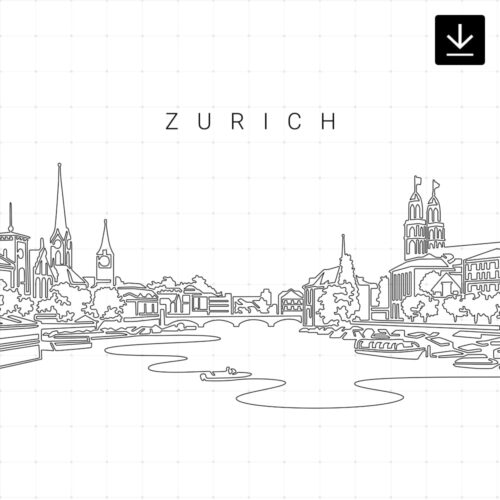 Zurich Skyline SVG - Download