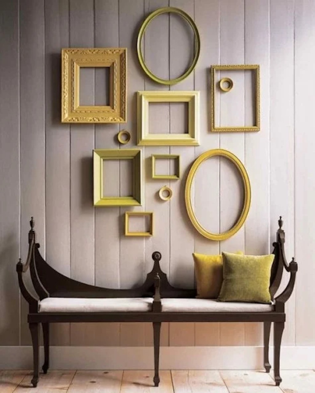 gallery wall ideas empty picture frames