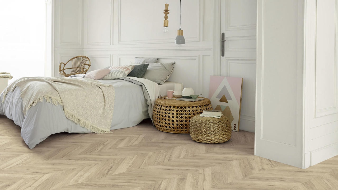 hardwood floor tips chevron bedroom