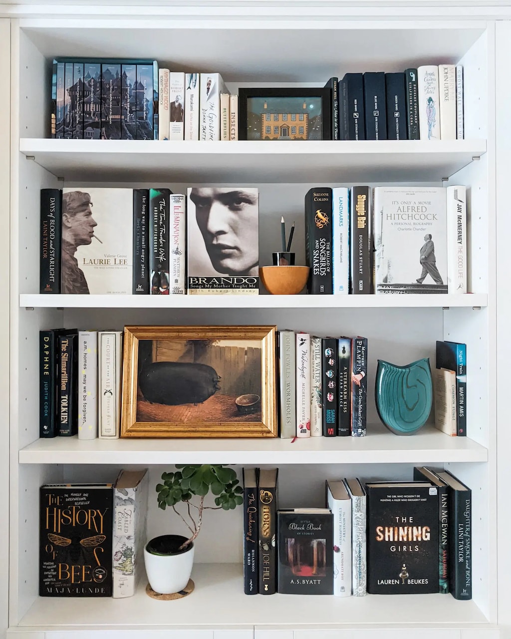 how to style a bookcase genre film