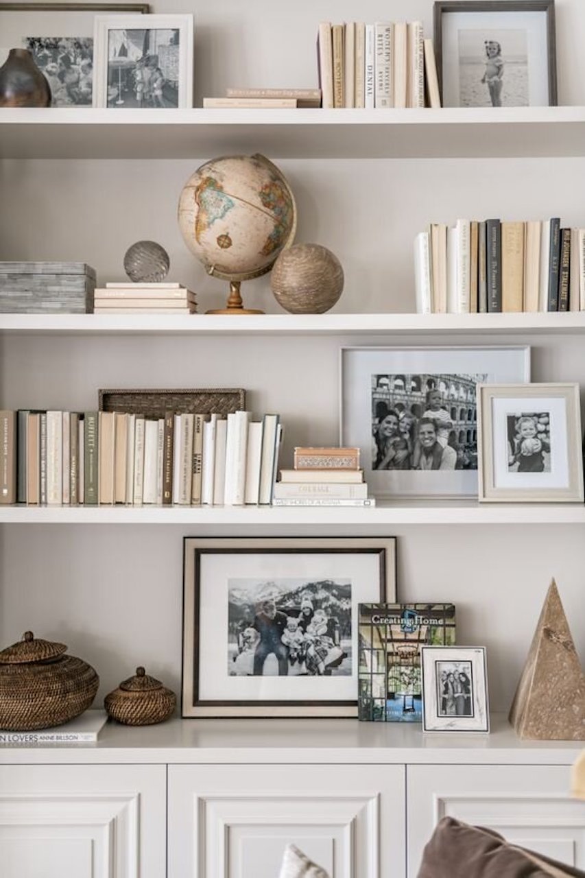 how to style a bookcase mementos memories