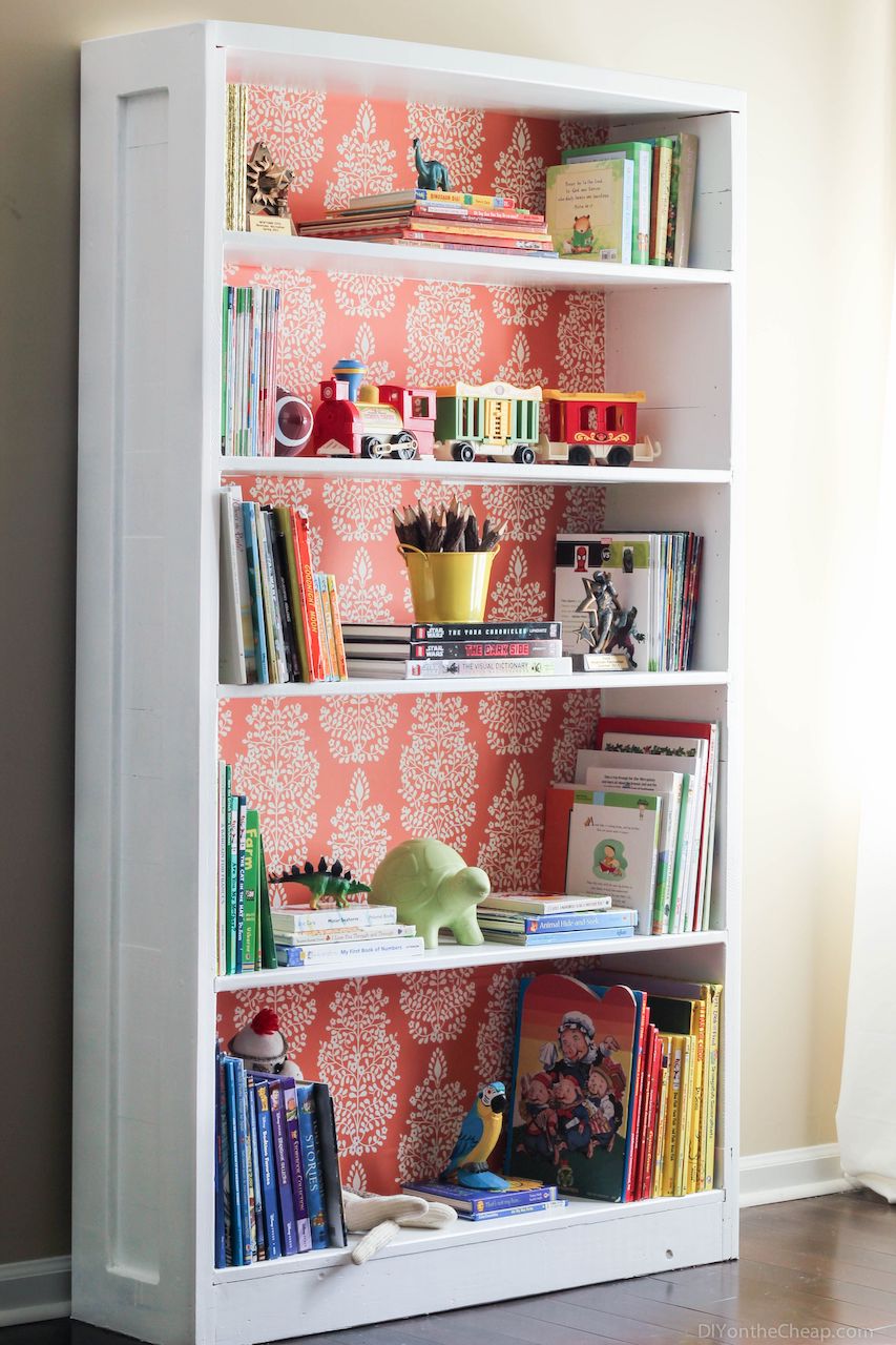 how to style a bookcase wallpaper background