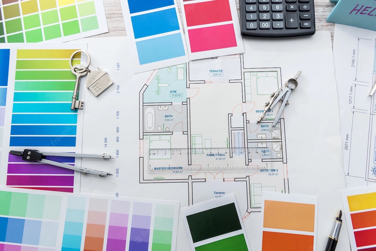 feng shui color psychology interior design bagua blueprint