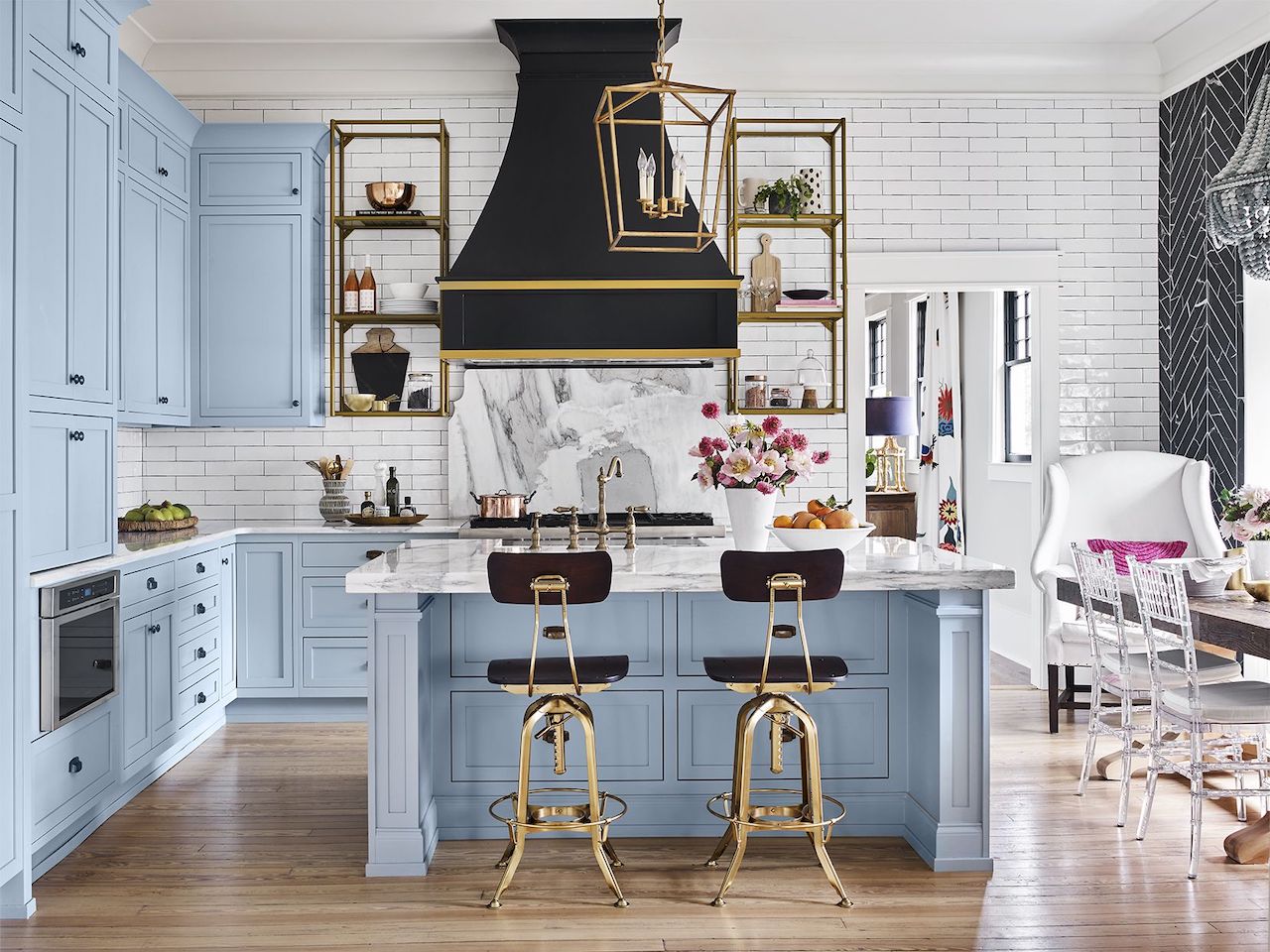 feng shui color psychology interior design blue kitchen