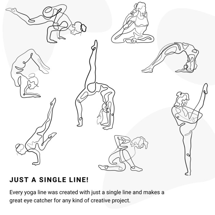 Yoga Line Art Collection - Digital Download
