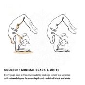 Yoga Line Art Collection - Digital Download - Color Styles