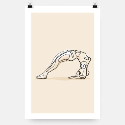 Yoga Line Art Print - Colored - Portrait
