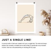 Yoga Pose Single Line Art Drawing - Portrait