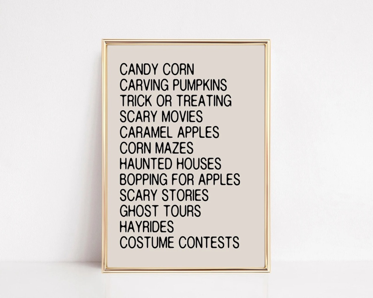modern halloween decorations hygge words art