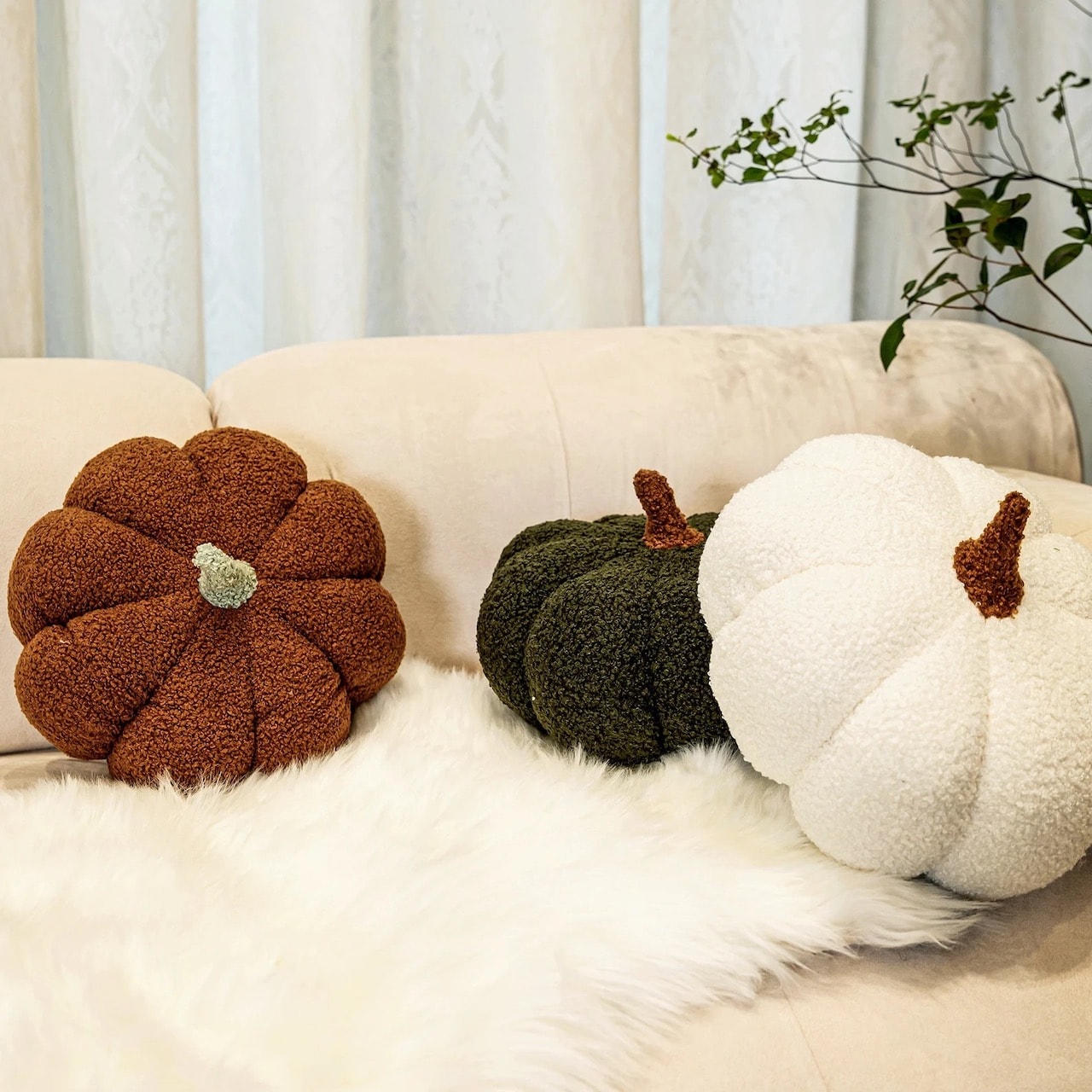 modern halloween decorations pumpkin pillows