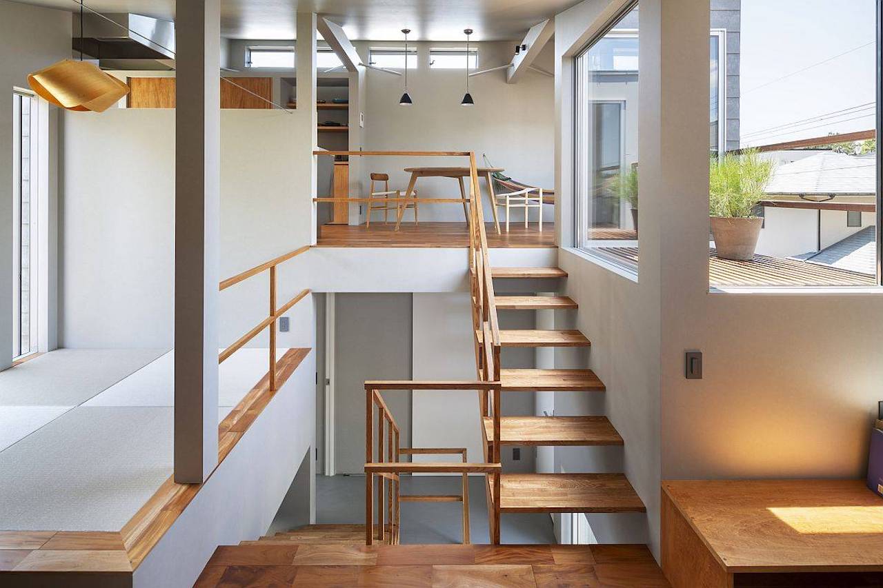 Japanese interior design modular design split level