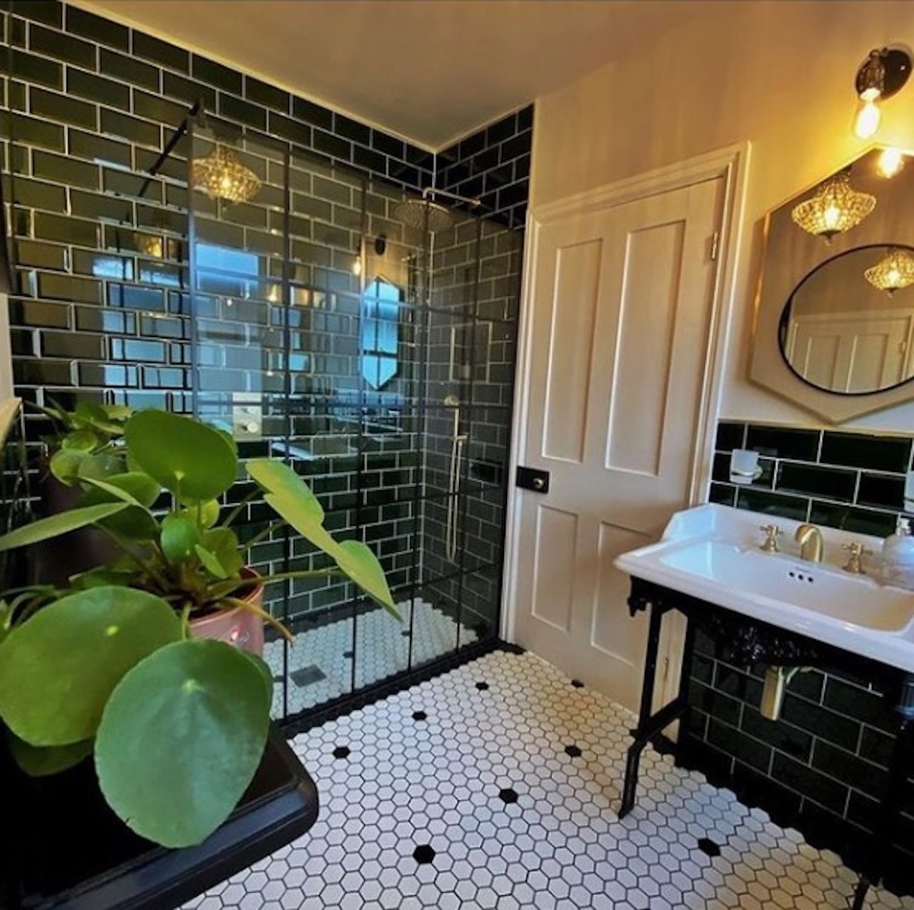 art deco bathroom interior design glass shower