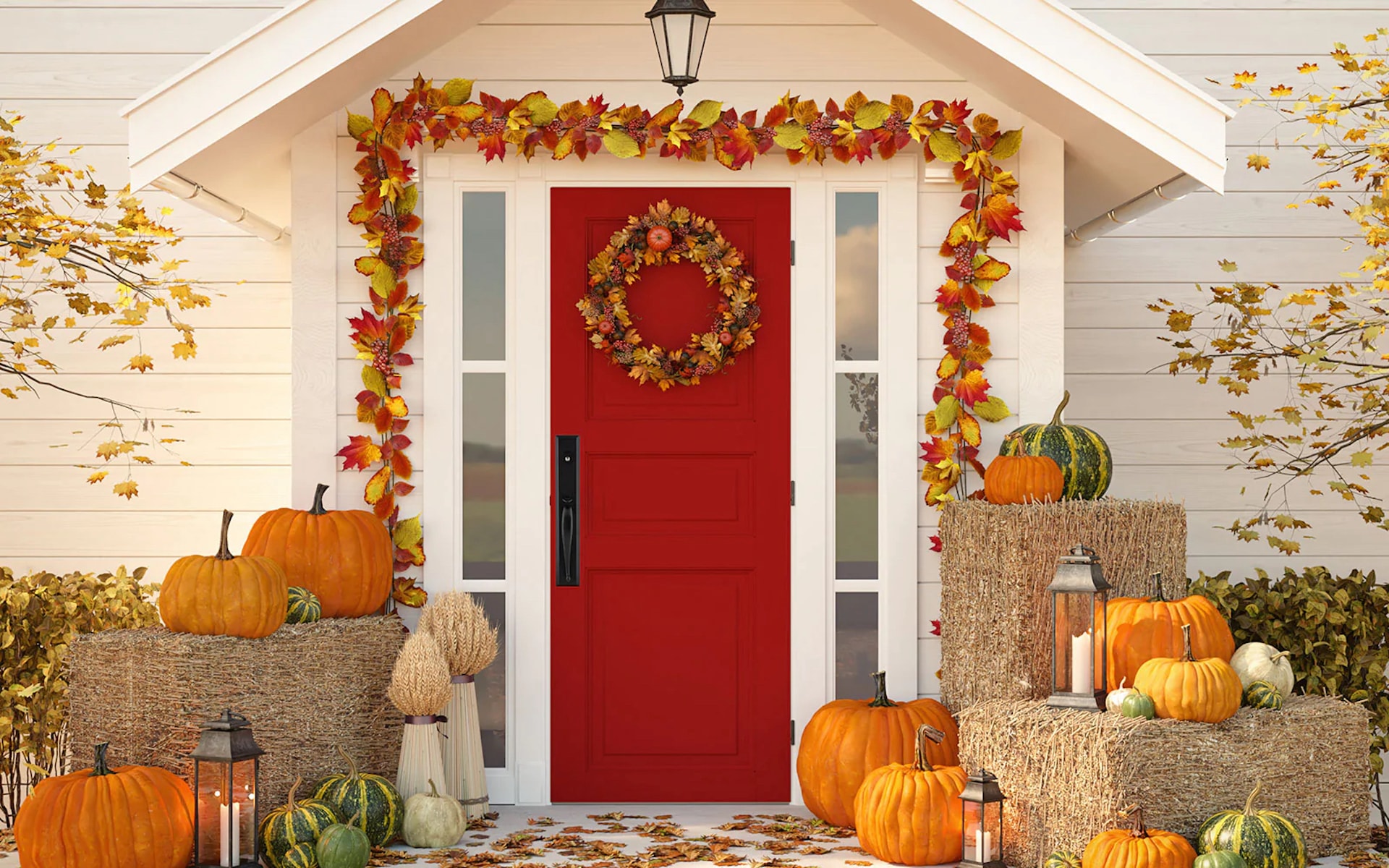 fall wreaths front porch decor