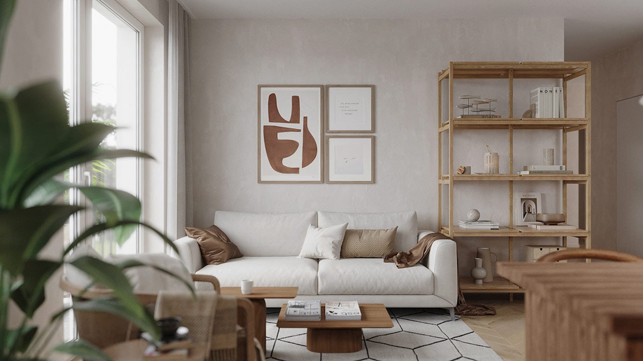 japandi design style living room color palette