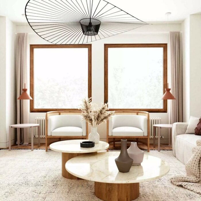 japandi design style living room light