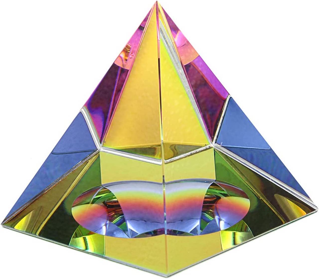 office-decor-to-boost-energy_iridescent-pyramid-paperweight