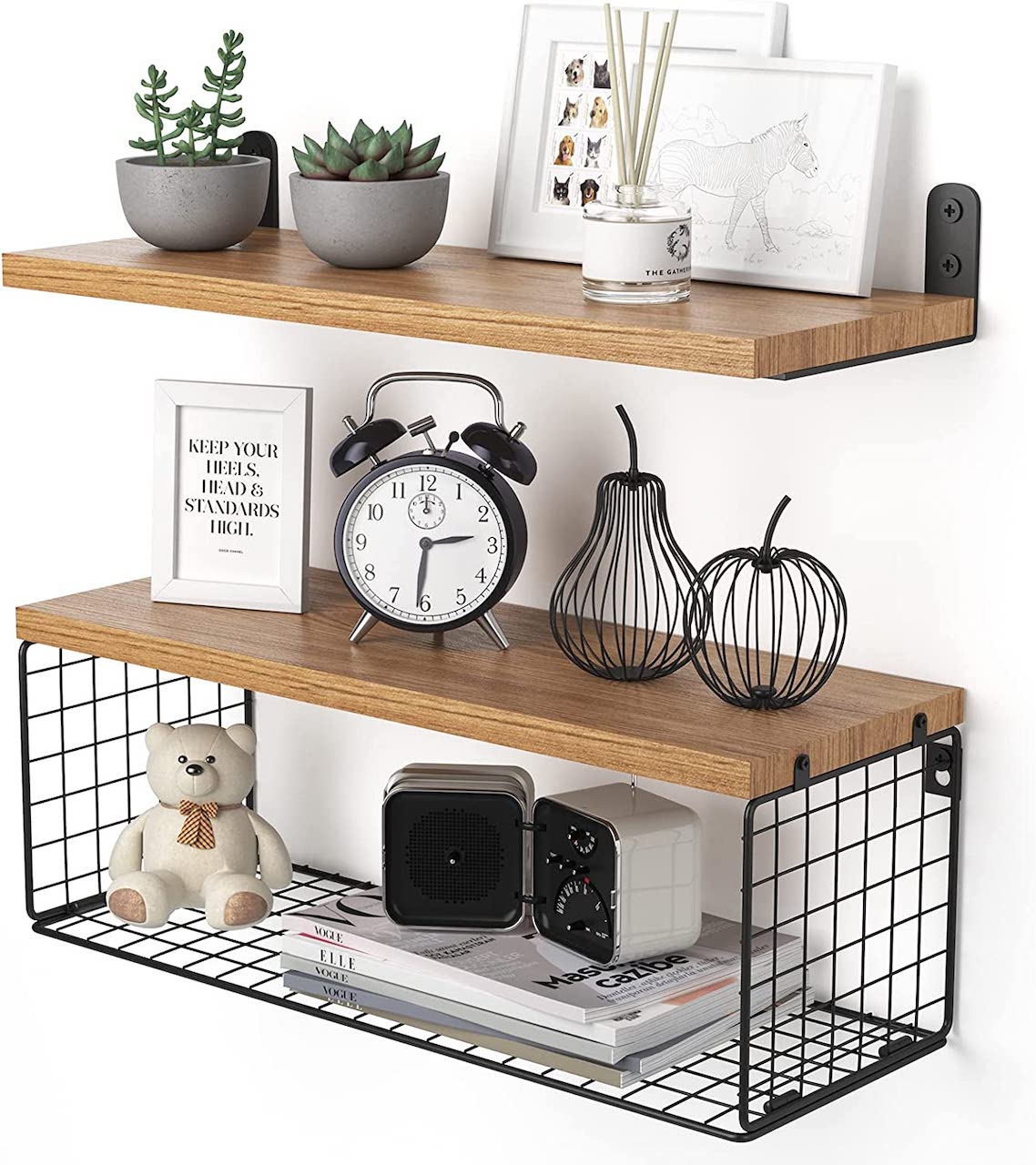 office-decor-to-boost-energy_rustic-floating-shelves