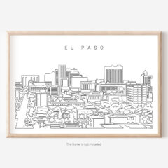El Paso Skyline Art Print