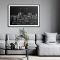 El Paso Skyline Art Print for Living Room - Dark