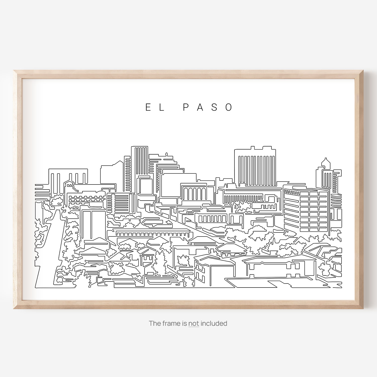 El Paso Skyline Art Print