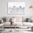 El Paso Skyline Canvas Art Print - Living Room