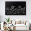El Paso Skyline Canvas Art Print - Living Room - Dark
