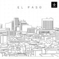 El Paso Skyline SVG - Download