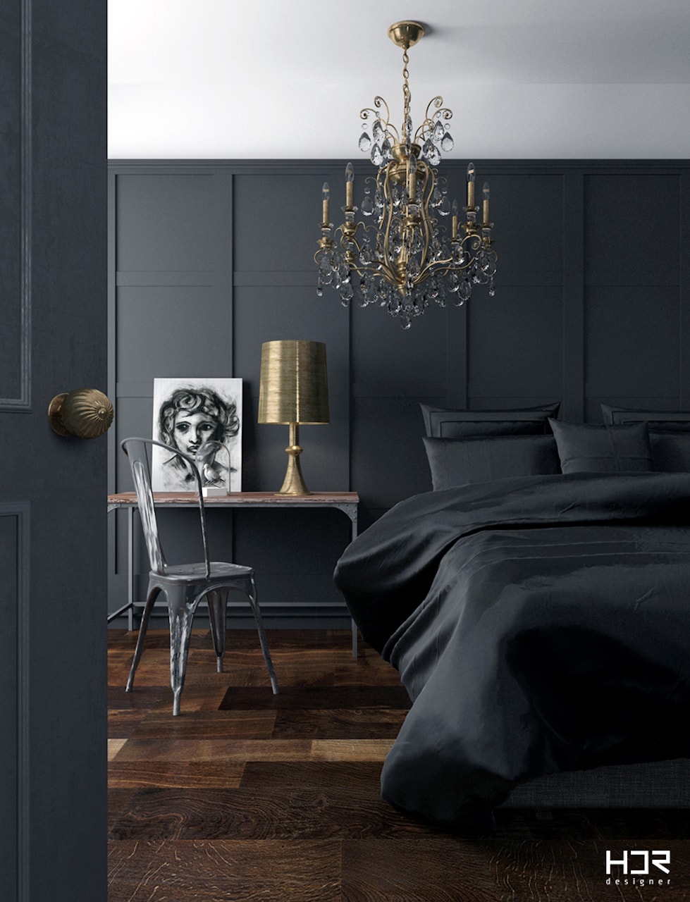 Black Luxury Bedroom Fancy Chandelier