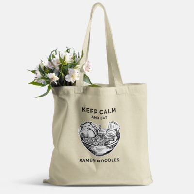 Keep Calm And Eat Ramen Tote Bag - Oyster - Main