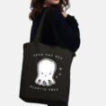 Keep The Sea Plastic Free Tote Bag - Black - Lifestyle