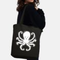 Octopus Tote Bag - Black - Lifestyle