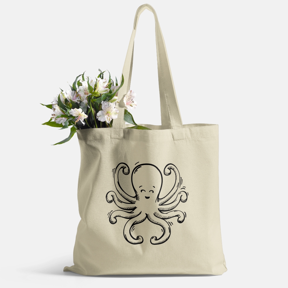 Octopus Tote Bag Oyster Main
