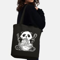 Panda Tote Bag - Black - Lifestyle