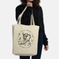 Shark Tote Bag with Whale Shark Family - Oyster - Lifestyle